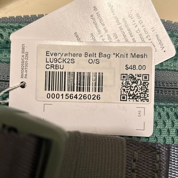 Lululemon Everywhere Belt Bag Knit Mesh Crater Blue Fanny Pack Waist Bag NWT - Picture 7 of 10